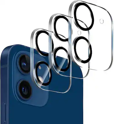 Front. Oumilen - iPhone 12-6. 1 Camera Mask, Lens Screen Protector, 10 Piece - Clear.