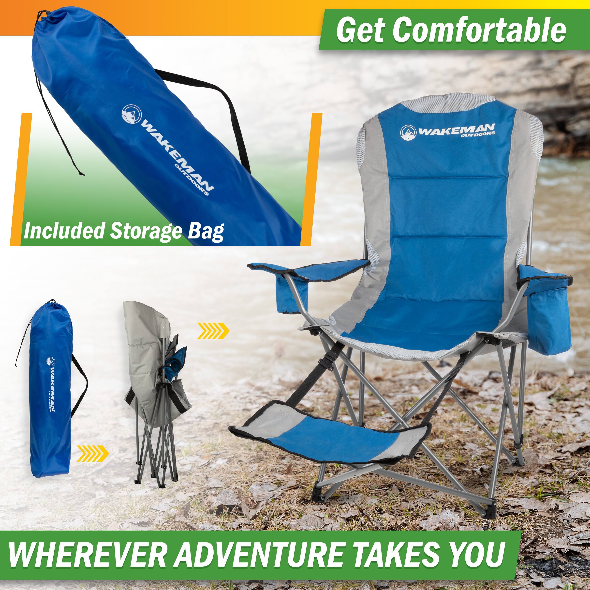 Get Comfortable  
Included Storage Bag  
WAKEMAN OUTDOORS  
WHEREVER ADVENTURE TAKES YOU