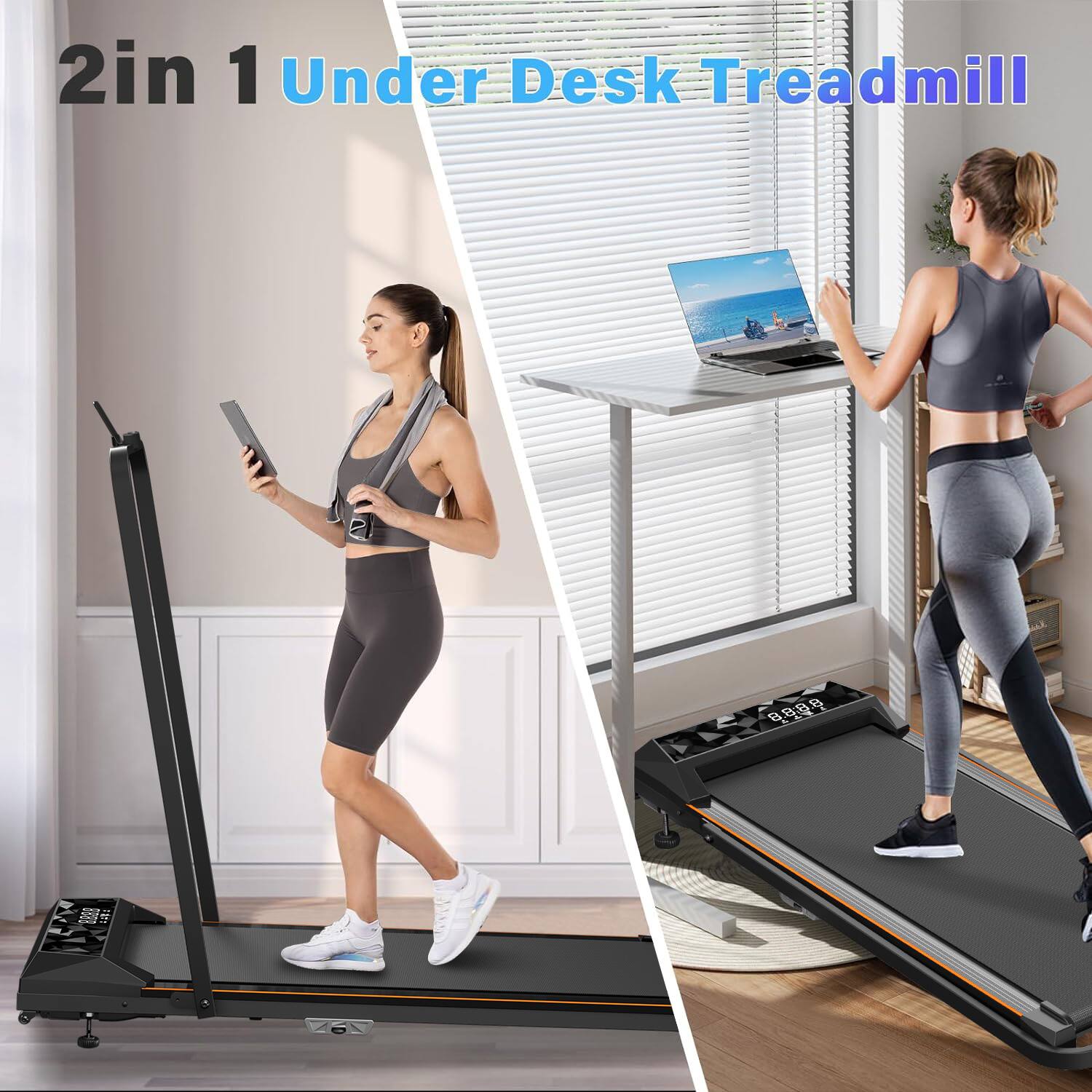 2in 1 Under Desk Treadmill