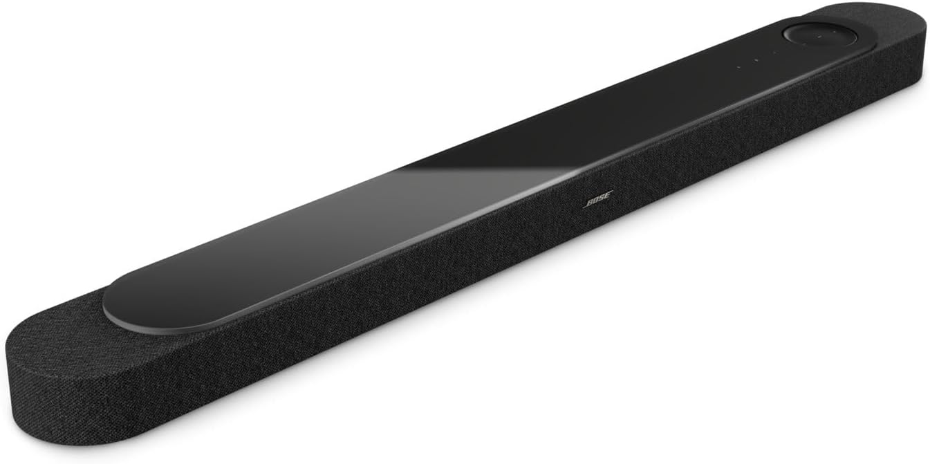 Angle. Bose - Bose Lifestyle Ultra Soundbar Bundle with Aux Cable, Wall Mounts, Wireless Soundbar for TV with Dolby Atmos, (Black) - Black.