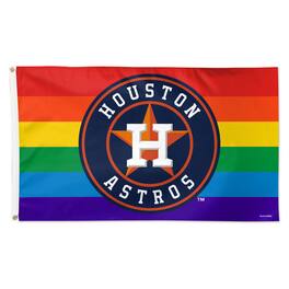 WinCraft - Houston Astros 3' x 5' Single-Sided Deluxe Team Pride Flag - Multicolor