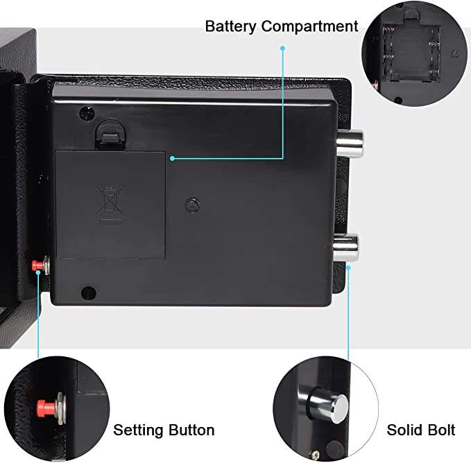 Battery Compartment  
Setting Button  
Solid Bolt
