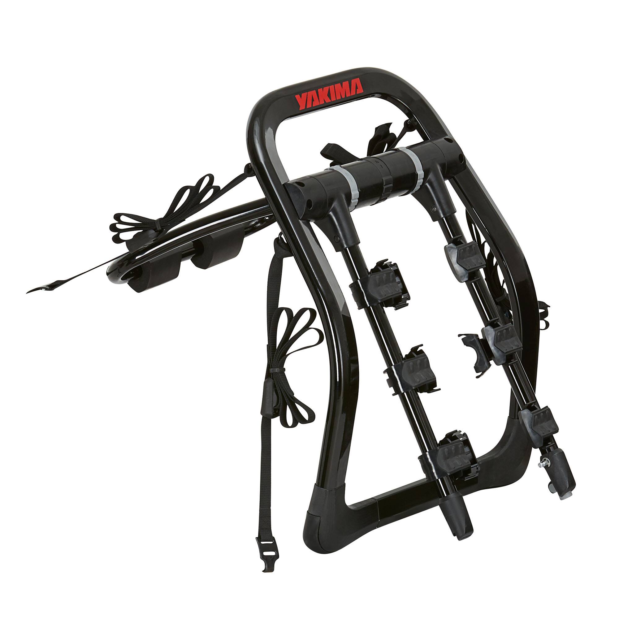 Front. Yakima - Yakima FullBack 3 Bike Capacity Car Trunk Bike Strap Rack with ZipStrips, Black - Black.