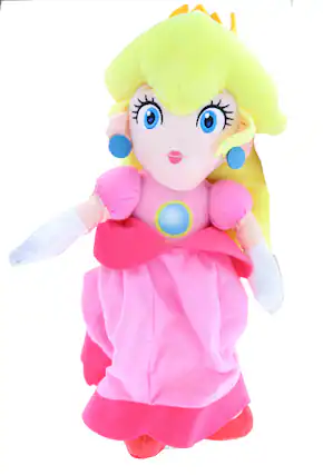 Front. Johnny's Toys - Super Mario 16 Inch Plush | Princess Peach - Pink.