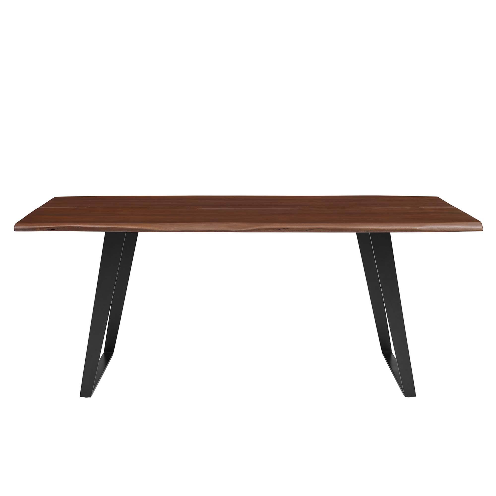 Alt View 4. Modway - Viggo 74" Live Edge Acacia Wood Dining Table by Modway - Black Walnut.