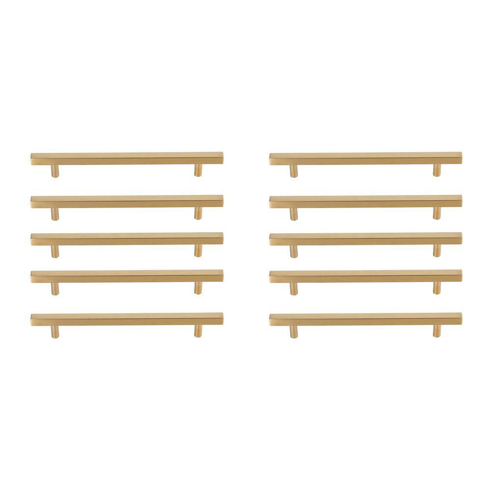 Alt View 2. Elegant Decor - Dior 7-9/16" Center to Center Brass Bar Pull Multipack (set of 10) - Brass.