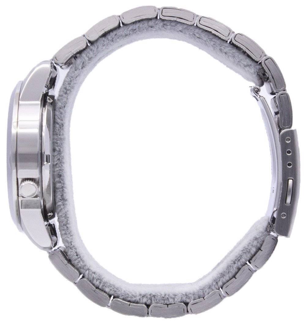 Left. Seiko - Seiko 5 Automatic 21 Jewels Stainless Steel White Dial SNKE49K1 30M Mens Watch - White.