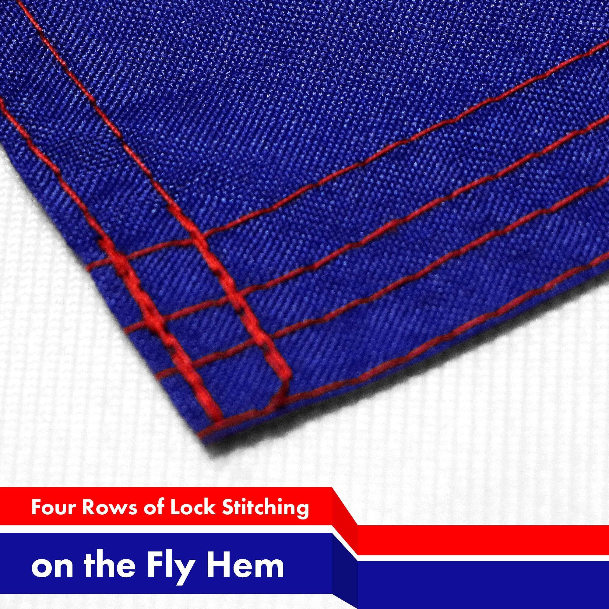 Four Rows of Lock Stitching on the Fly Hem