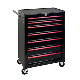 Boyel Living - BLACK Rolling Metal Tool Chest with 7 Drawers, 20" 7-Drawer Tool Chest Cabinet