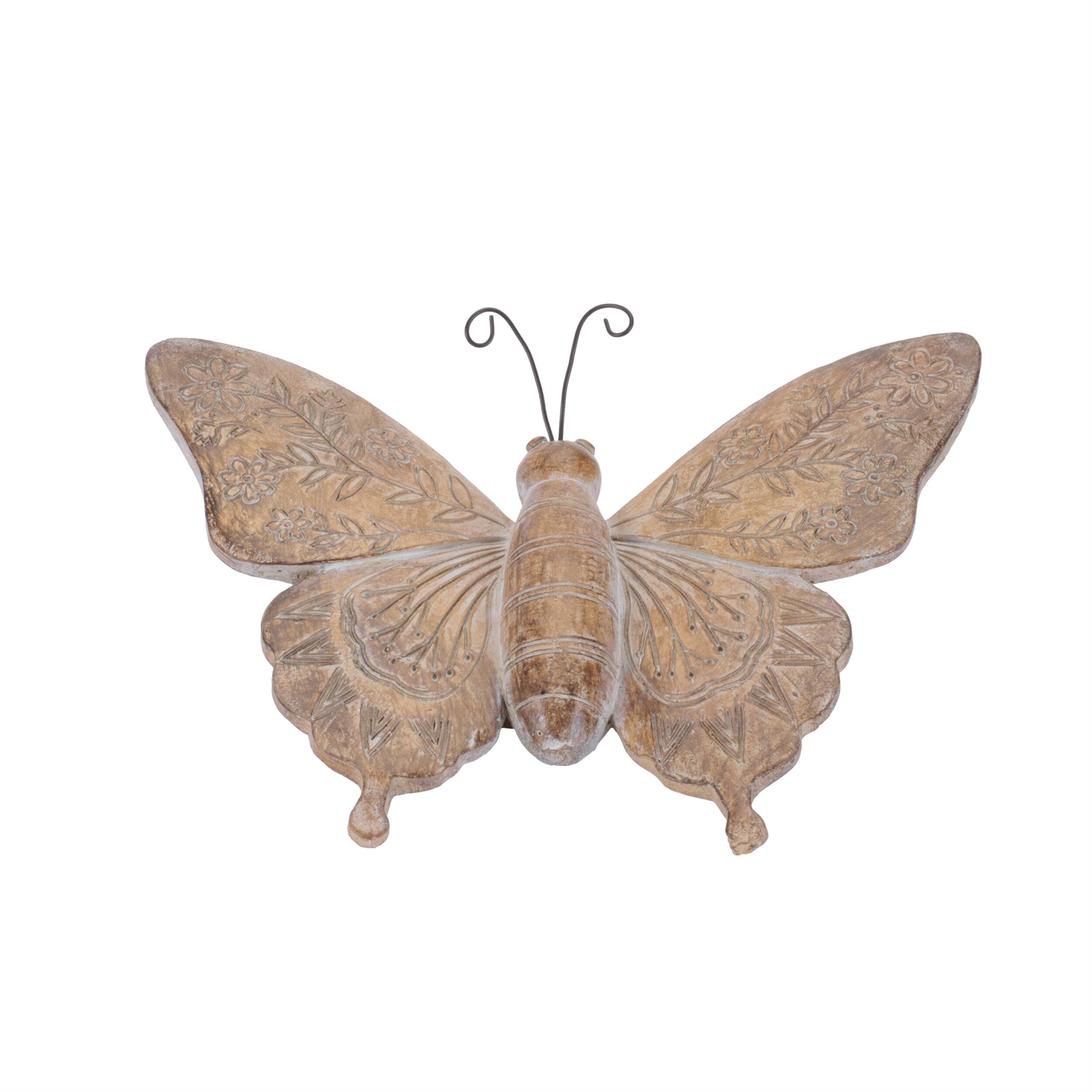 BreeBe Floral Etched Insect Shelf Sitter (Set of 4) Brown 96435DS ...