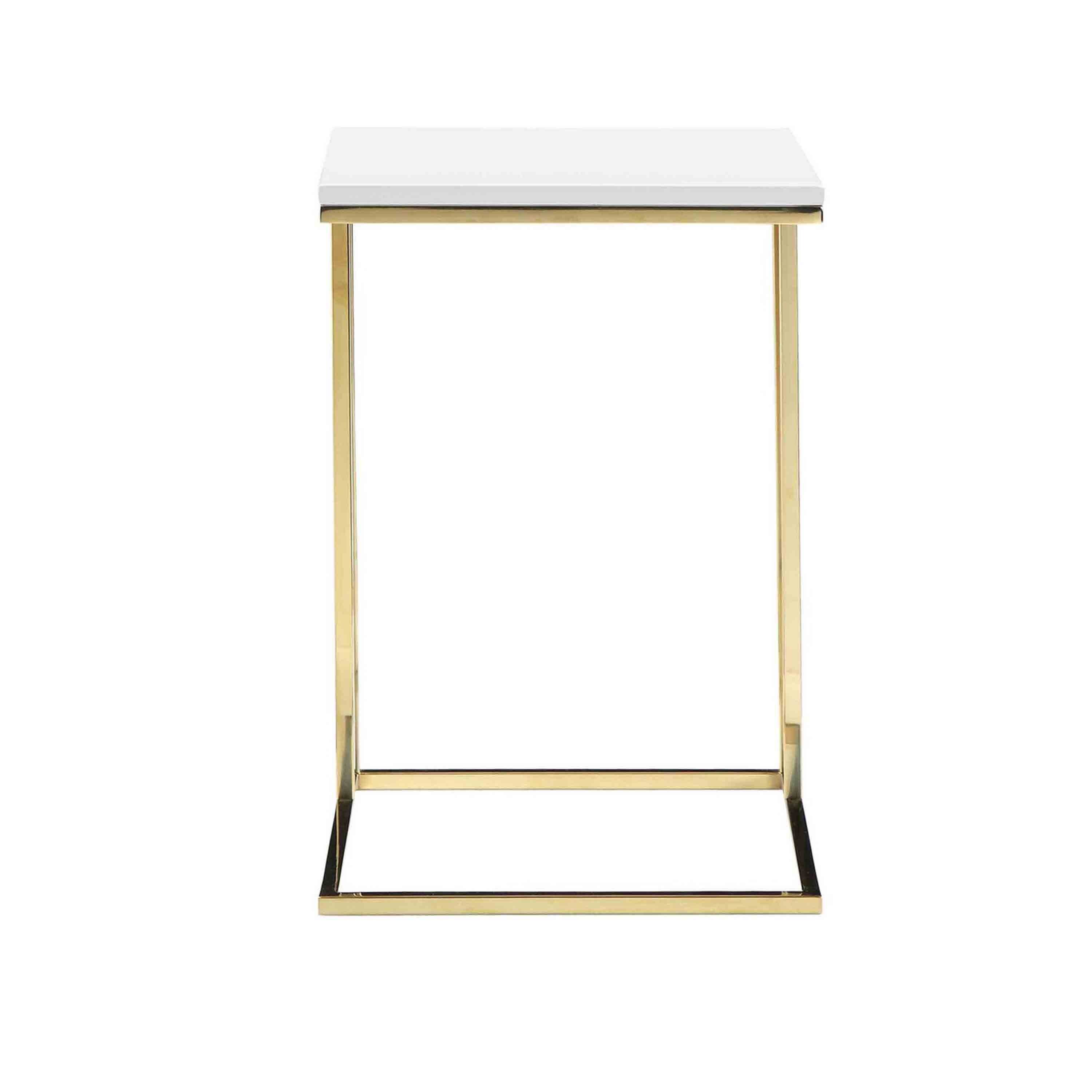 Manhattan Lane Zen 23 Inch Side End Tray Table, Tray Top, Steel Base ...