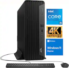 HP - Elite SFF G9 Desktop, Intel i5-12500, 32GB RAM, 1TB SSD, 4K, HDMI, USB-C, Wi-Fi 6, Win 11, Keyboard/Mouse - Black