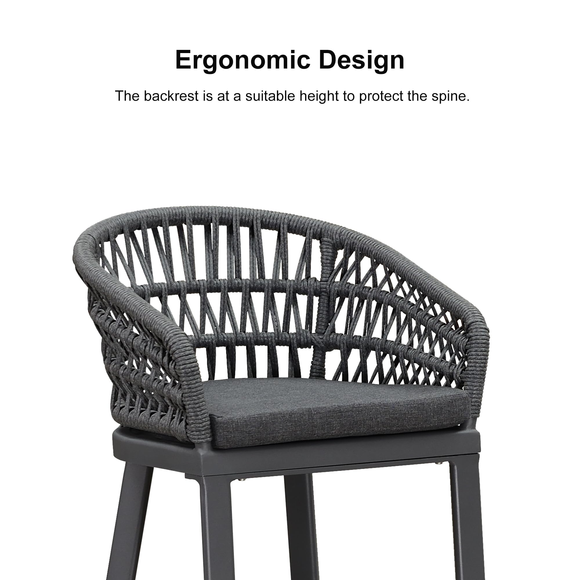 Ergonomic Design  
The backrest is at a suitable height to protect the spine.