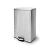 Front. Innovaze - 13 Gal./50 Liter Rectangular Stainless Steel Step-on Trash Can for Kitchen - Sliver.