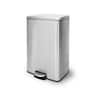 Innovaze - 13 Gal./50 Liter Rectangular Stainless Steel Step-on Trash Can for Kitchen - Silver
