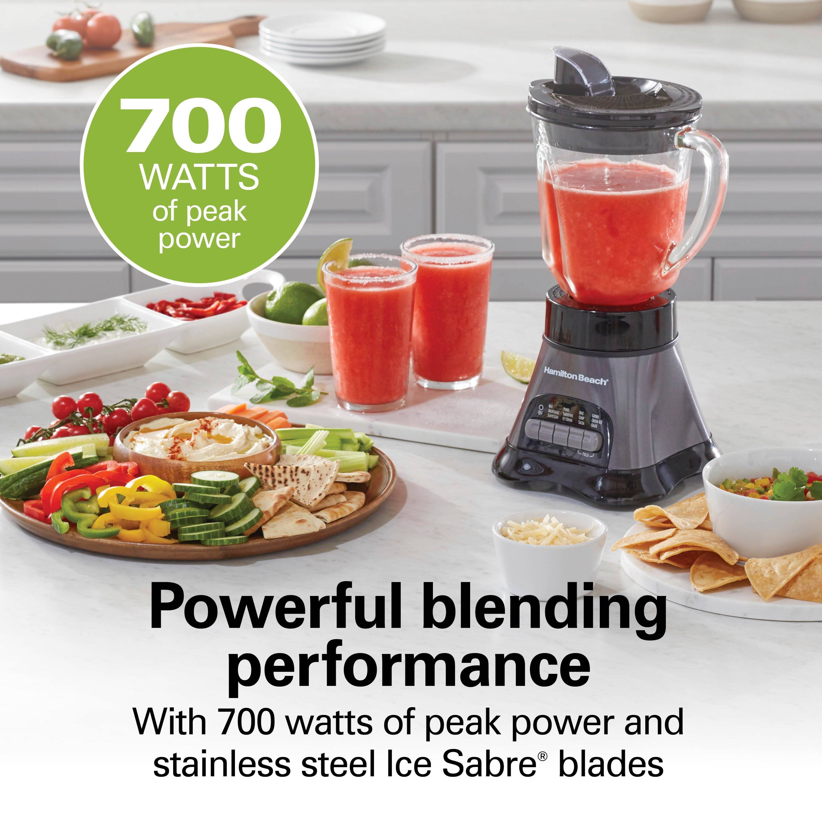 700 WATTS of peak power

Powerful blending performance

With 700 watts of peak power and stainless steel Ice Sabre® blades