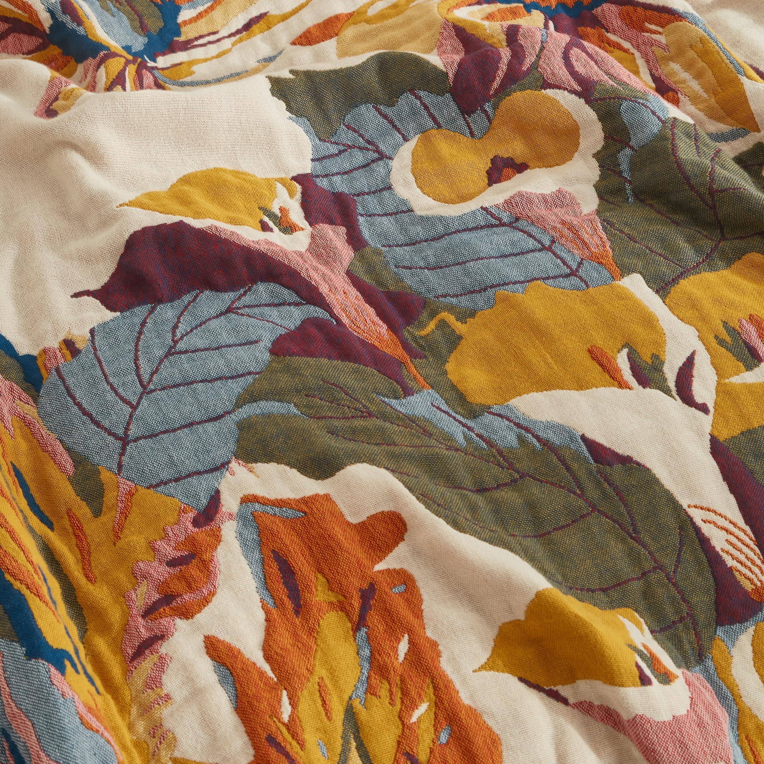 Alt View 8. Dapper Styles - Boho Throw Blanket For Bed 60 x80 Cotton Woven Couch Sofa Ultra Soft 4 layer Muslin Quilt With Floral Printed - I - Boho Floral-60“ x 80”.