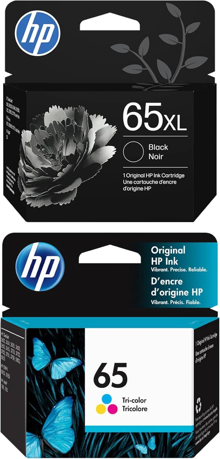 HP - 65 Ink Cartridge Bundle 2-Pack - Black | Cyan | Magenta | Yellow