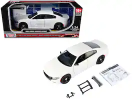Motormax - 2023 Dodge Charger Pursuit Police Car "Custom Builder's Kit - Law Enforcement and Public Service" Series 1/24 - White
