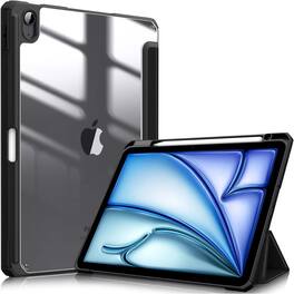 Kitcheniva - Shockproof Hybrid Slim Case For iPad Air 11 Inch M2 2024 With Pencil Holder - Black