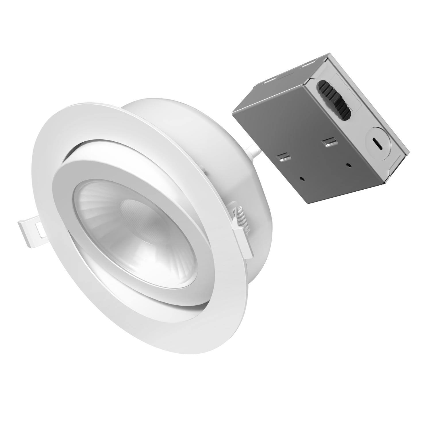 Back. FEIT ELECTRIC - Feit White 7 in. W Aluminum LED Canless Recessed Downlight 10.3 W.