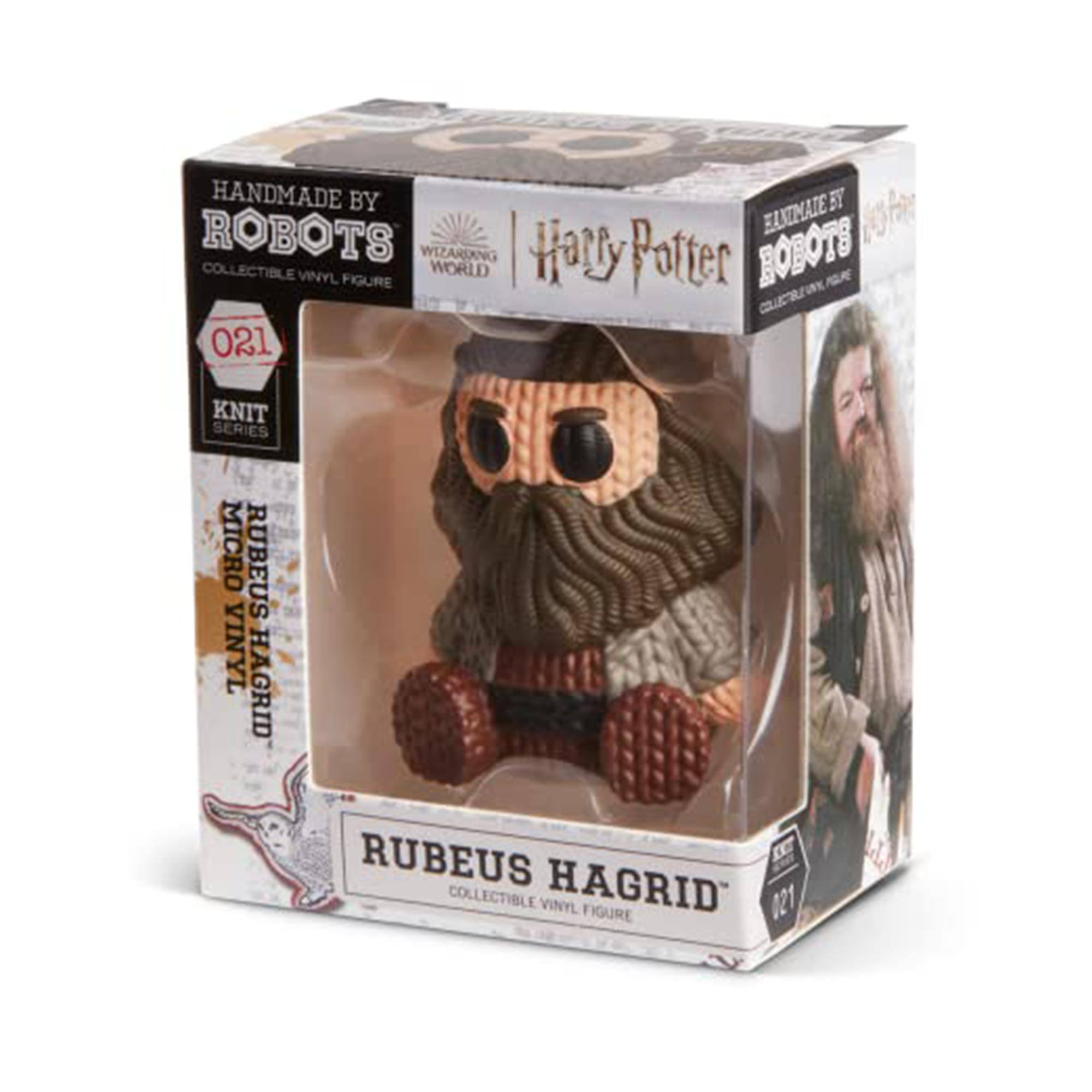 HANDMADE BY ROBOTS  
COLLECTIBLE VINYL FIGURE  
WIZARDING WORLD  
Harry Potter  
021  
KNIT SERIES  
RUBEUS HAGRID  
COLLECTIBLE VINYL FIGURE