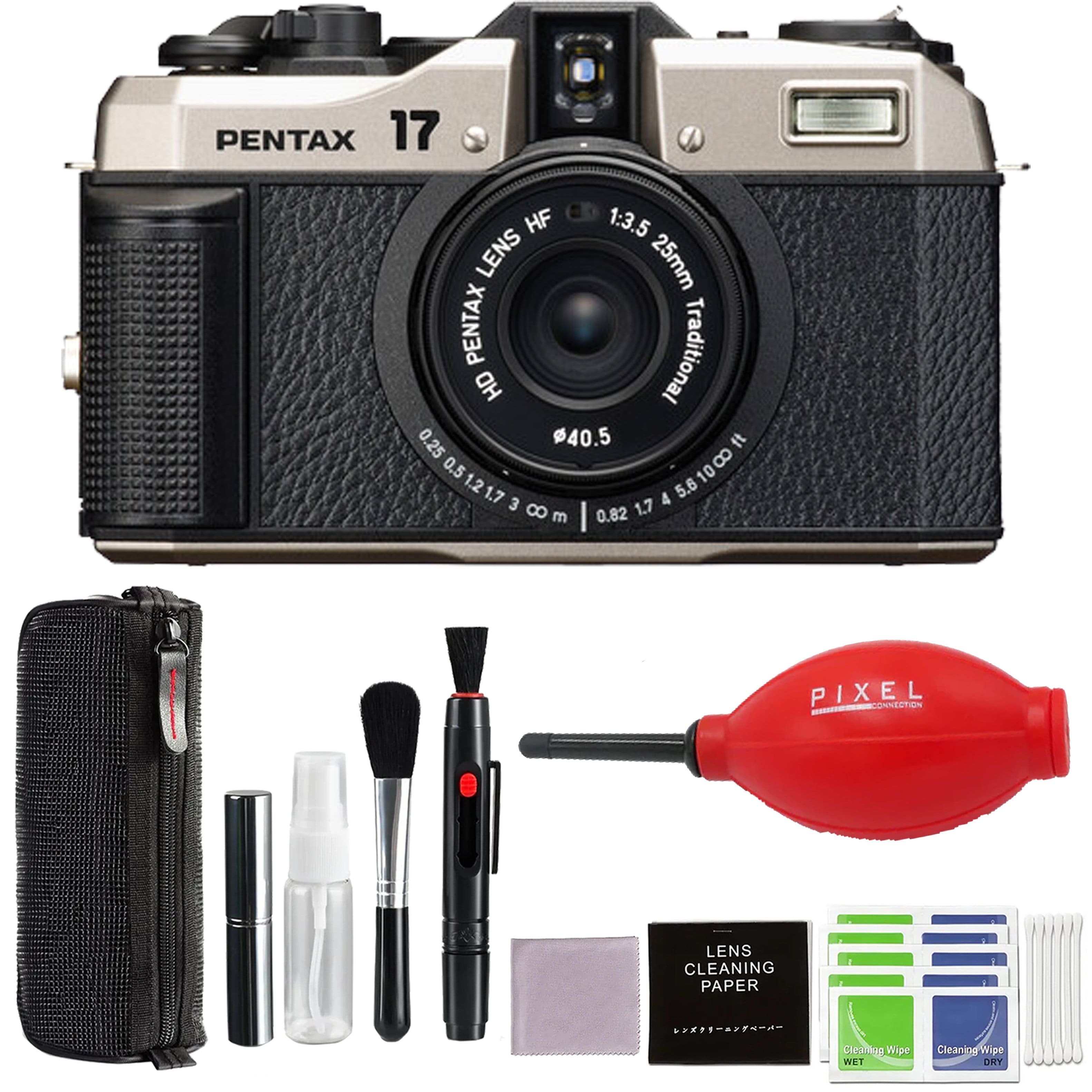 17 Dark Silver 35mm Film Camera with Advance Accessories and Travel Bundle | 18928-RIM | Pentax 17 35mm - Dark Gray