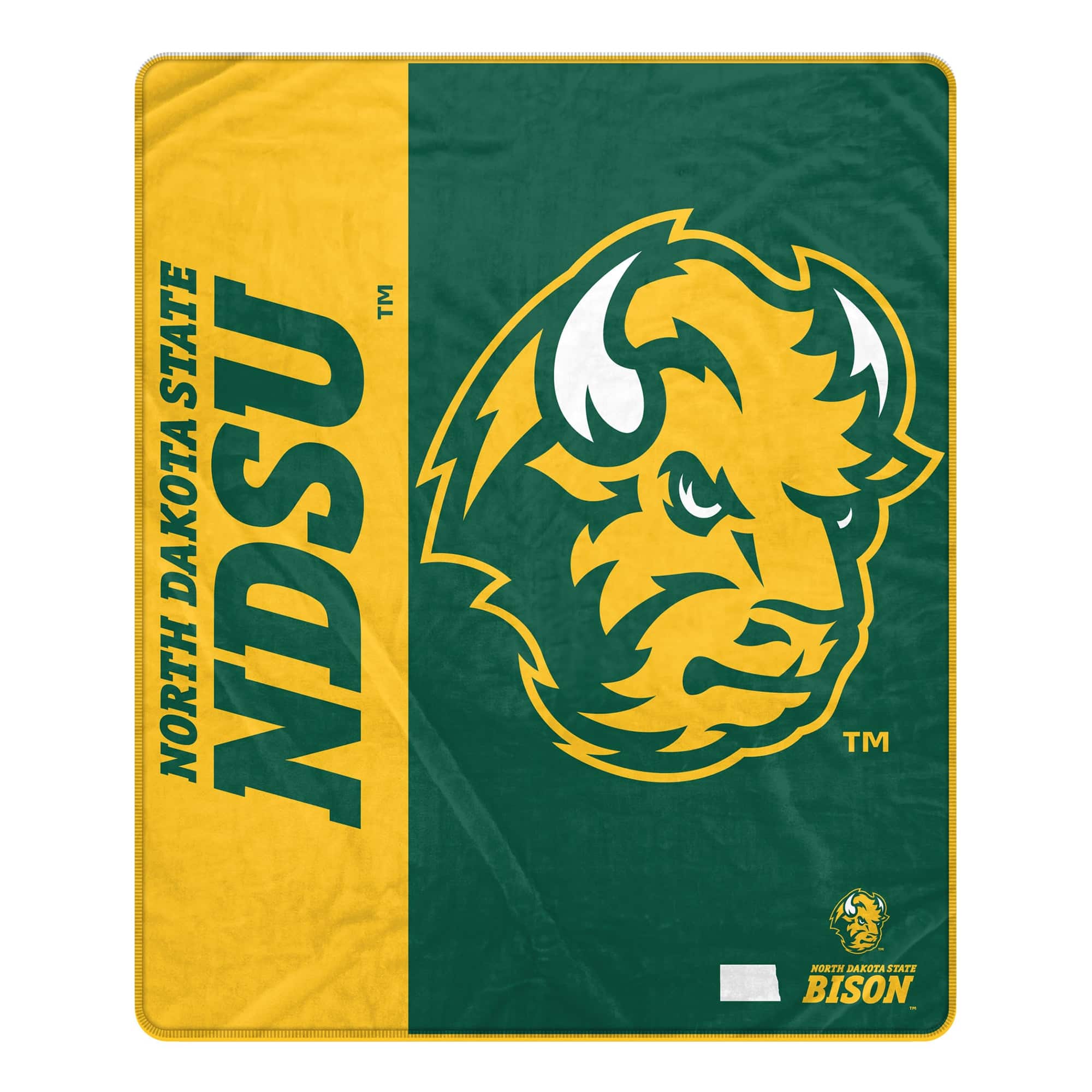 Pegasus - NDSU Bison 50" x 60" Endzone Ultra Soft Throw Blanket - Multicolor