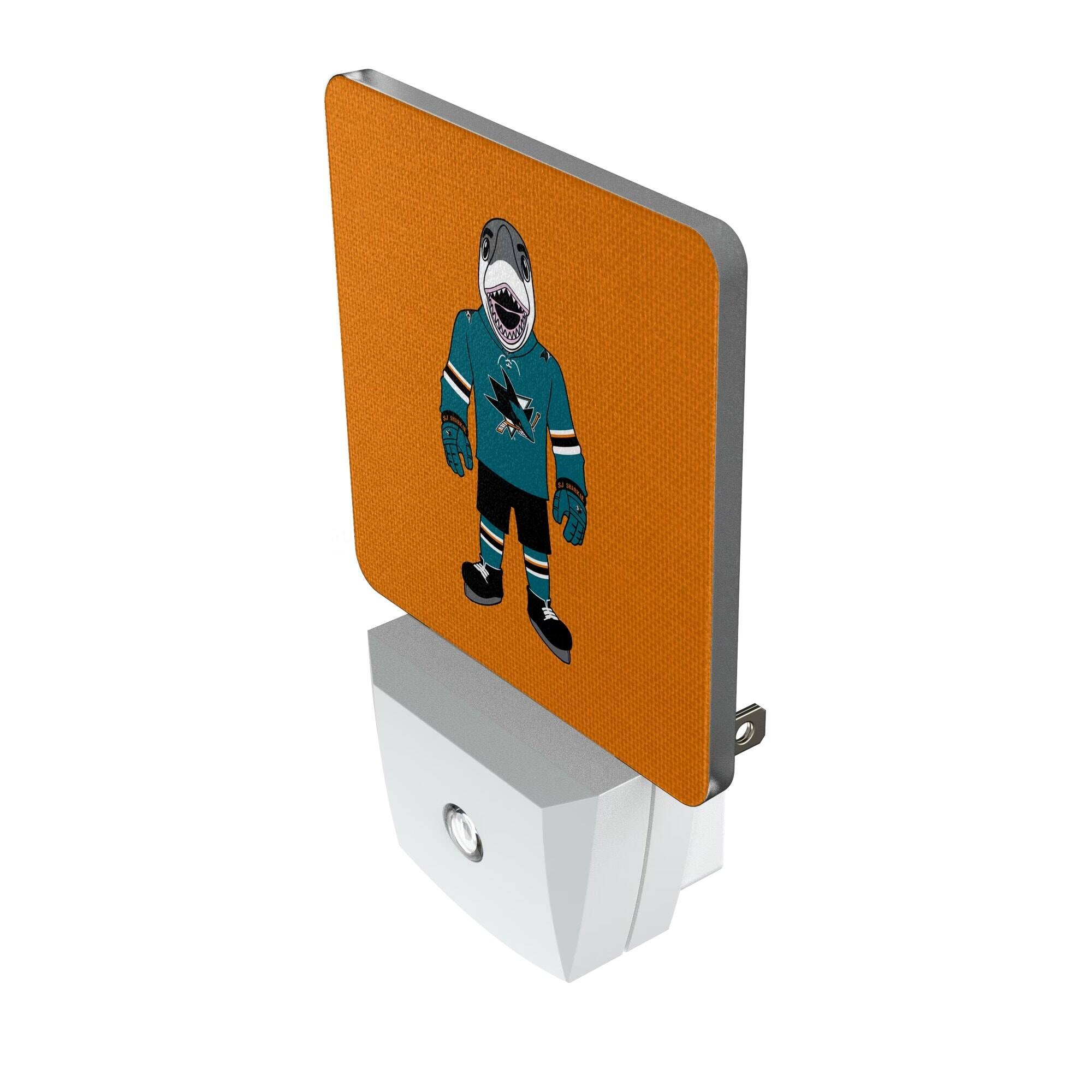 Alt View 1. Keyscaper - San Jose Sharks 2-Pack Solid Design Mascot Nightlight Set - White.