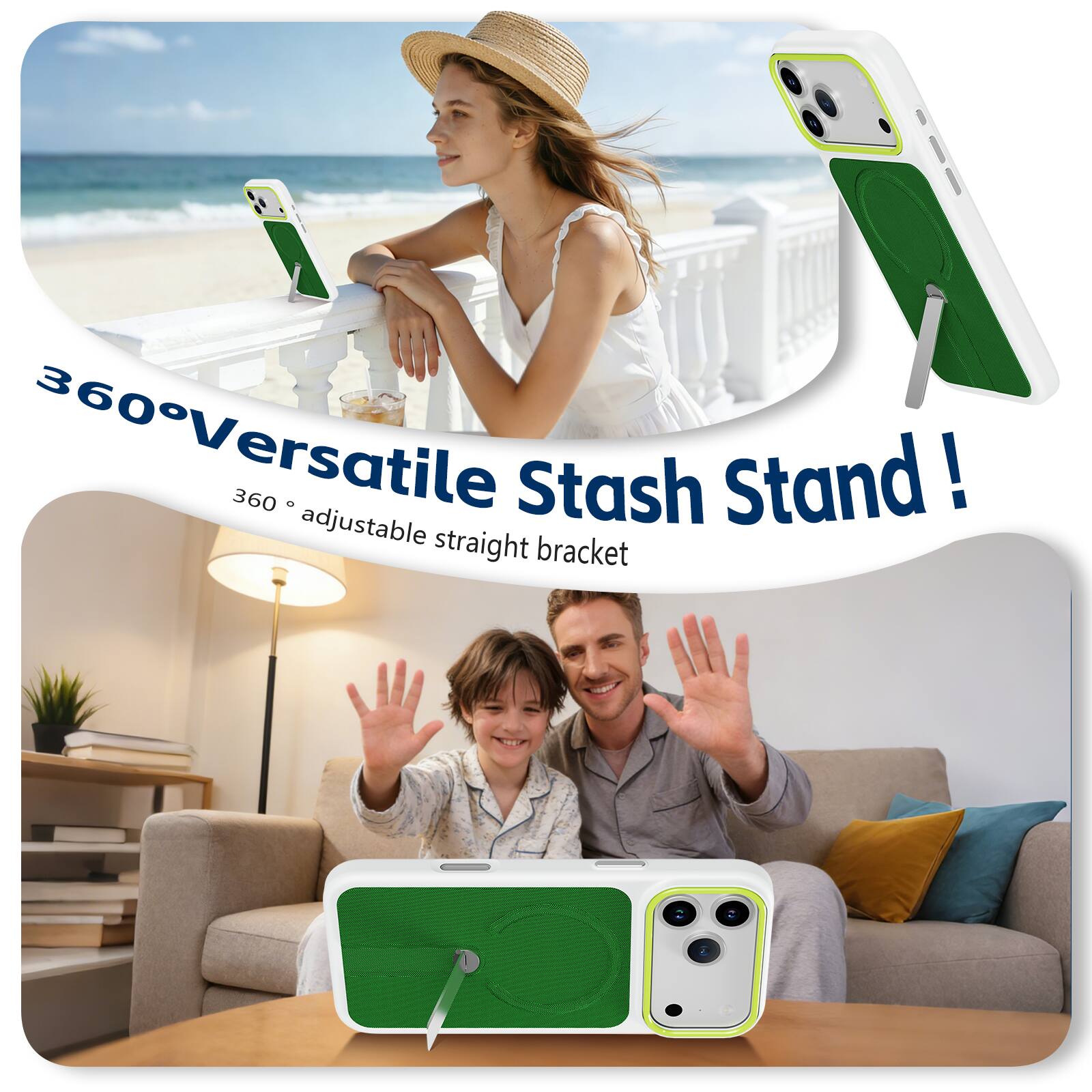 360° Versatile Stash Stand!  
360° adjustable straight bracket