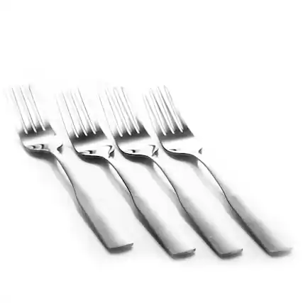 Front. Gibson - Classic Profile 4 Pack Dinner Fork - Silver.