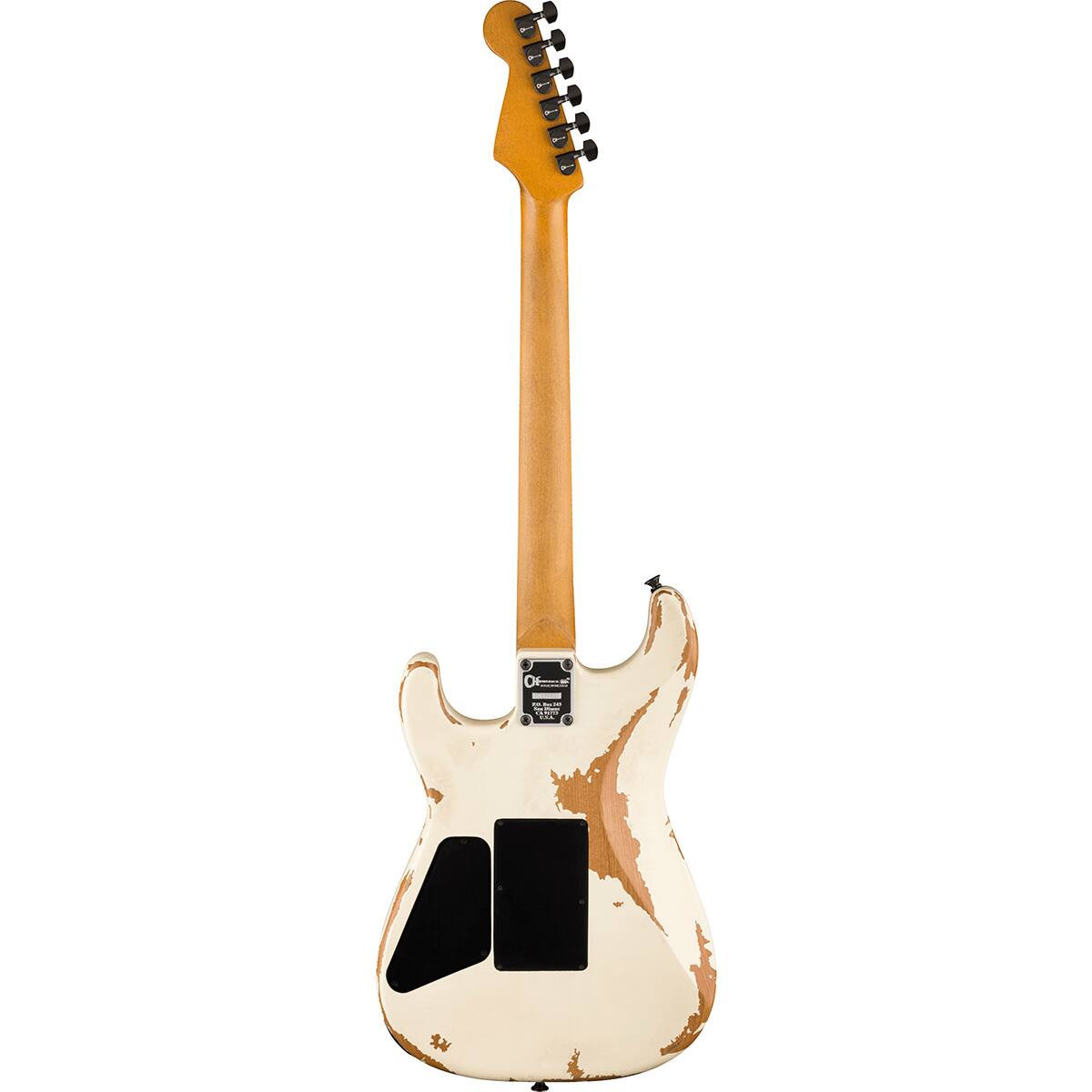 Alt View 1. Charvel - Charvel Pro-Mod Relic San Dimas Style 1 HH FR PF Electric Guitar, Pau Ferro Fingerboard, Weathered White.