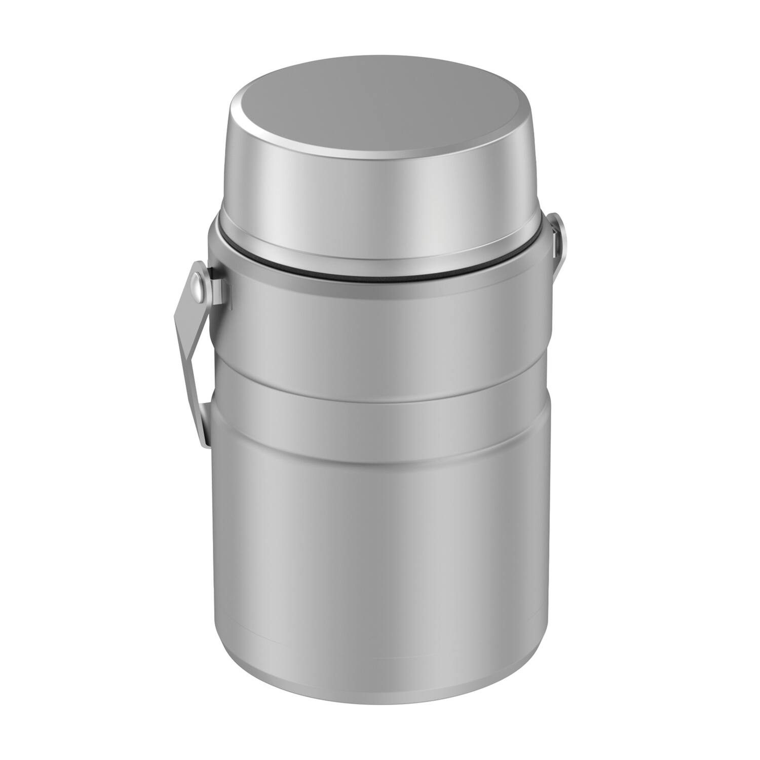 Alt View 4. Thermos - 47-Oz Stainless King Big Boss Double-Wall Stainless Steel Food Jar with 2 Inner Containers - Silver.