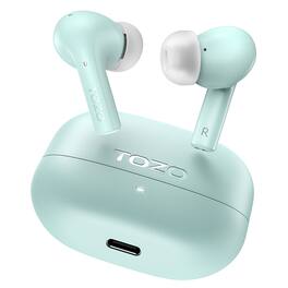 TOZO - E2 Powerful Bass Earbuds Wireless, AI ENC Mic, 30H, Clear Call, APP Customize 32EQ, Bluetooth 5.3 Earphones, Low-latency - Green