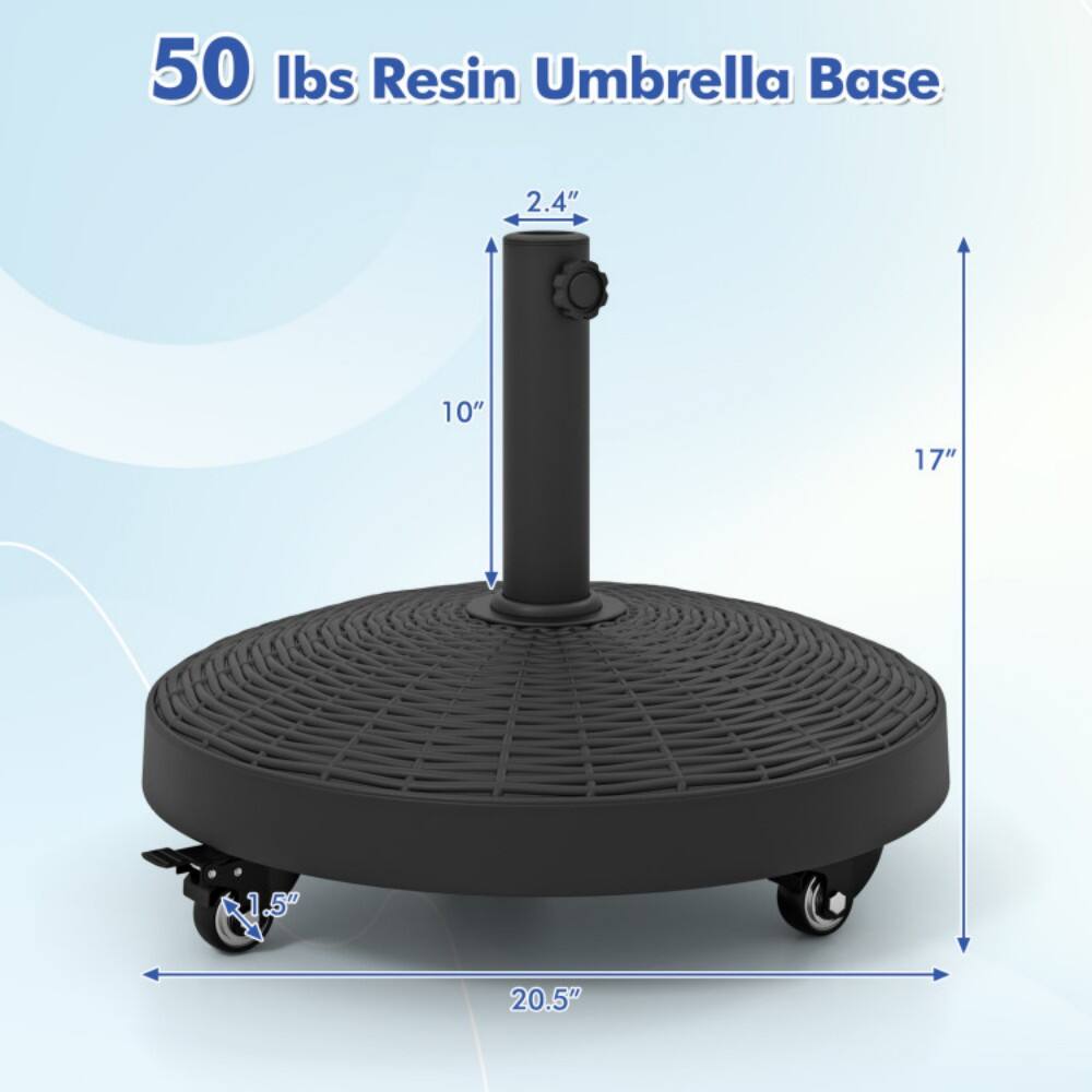 50 lbs Resin Umbrella Base  
2.4"  
10"  
17"  
1.5"  
20.5"