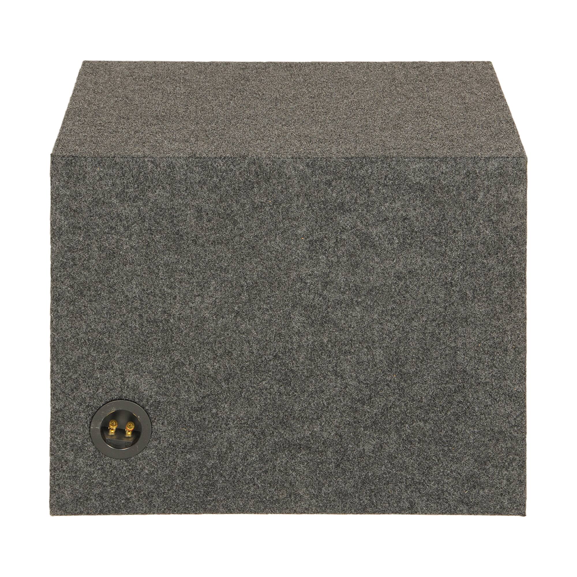 Alt View 6. QPower - QPower 15" Heavy-Duty Single Vented Vehicle Subwoofer Enclosure Woofer Box, Gray - Charcoal Black.