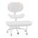 Alt View 4. Pinmoco - Ergonomic Cross-Legged Swivel Chair, Adjustable PU Leather Meditation Chair - White.
