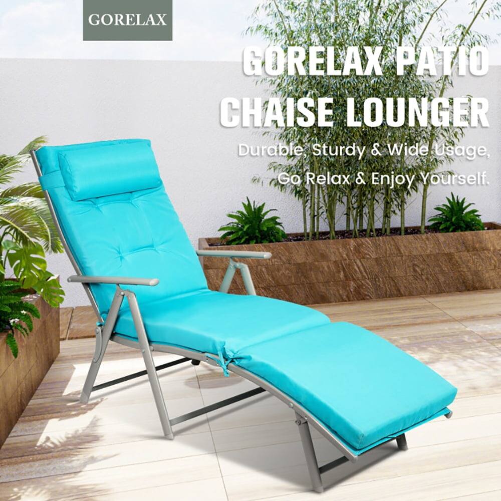 GORELAX PATIO CHAISE LOUNGER  
Durable, Sturdy & Wide Usage, Go Relax & Enjoy Yourself.