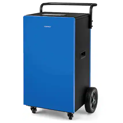 Front. Costway - Costway 215-Pint Portable Commercial Dehumidifier with Drain Hose 24H Timer 8,000 Sq. ft Coverage Area - Blue + Black.