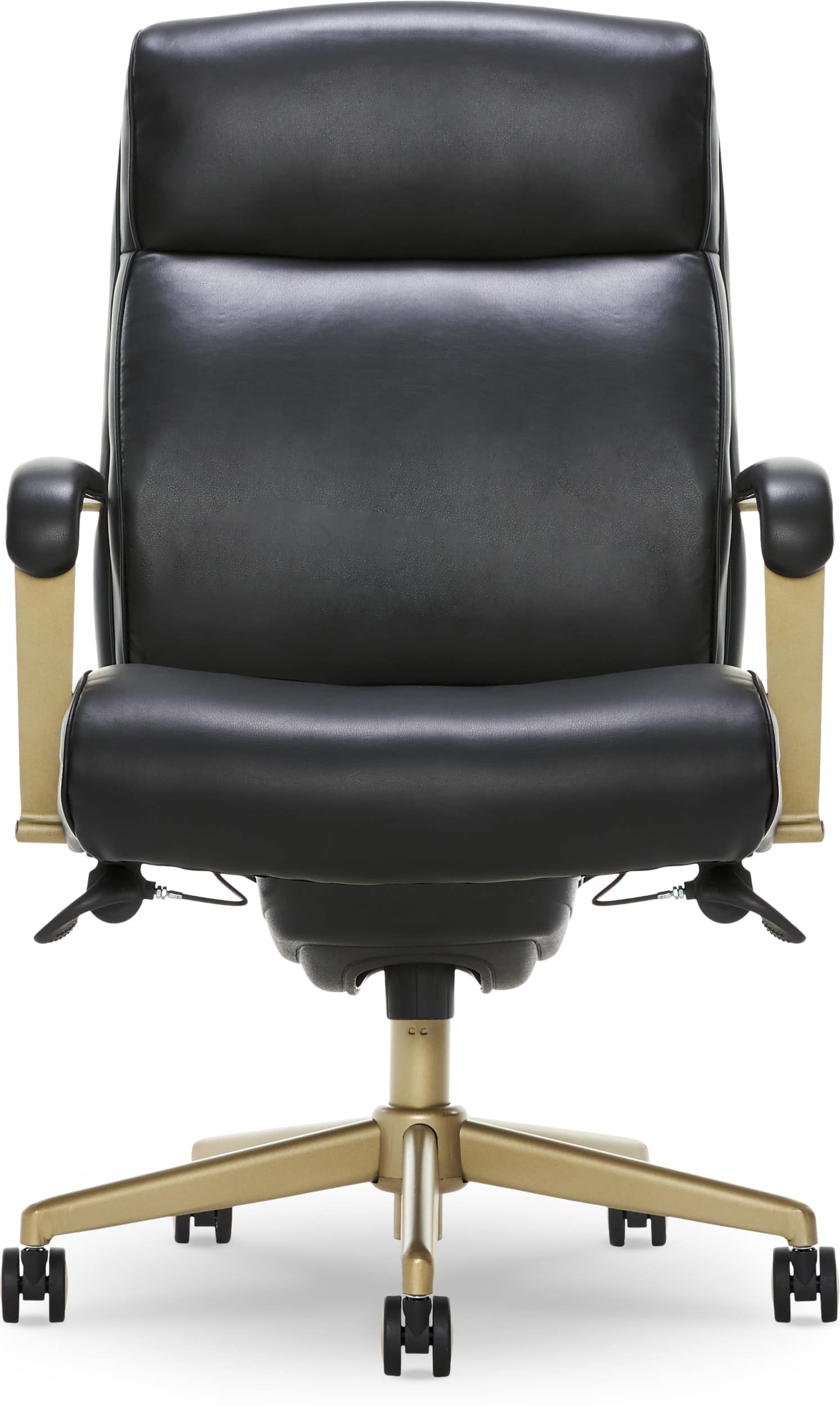 Alt View 17. La-Z-Boy - Modern Melrose Executive Office Chair with Brass Finish - Black.