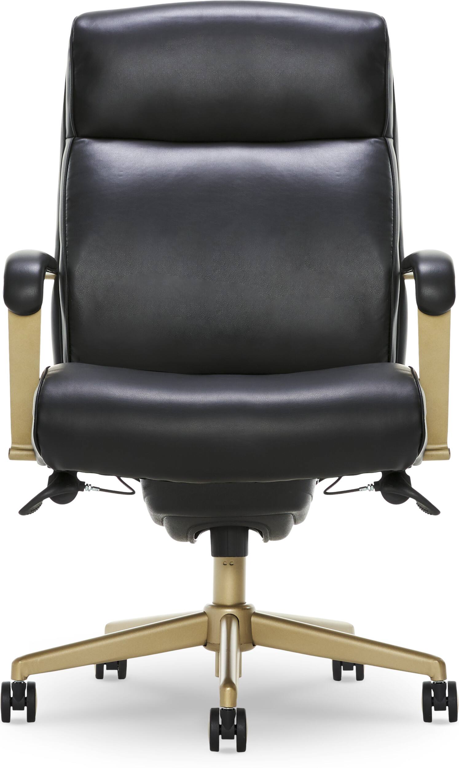 Alt View 17. La-Z-Boy - Modern Melrose Executive Office Chair with Brass Finish - Black.
