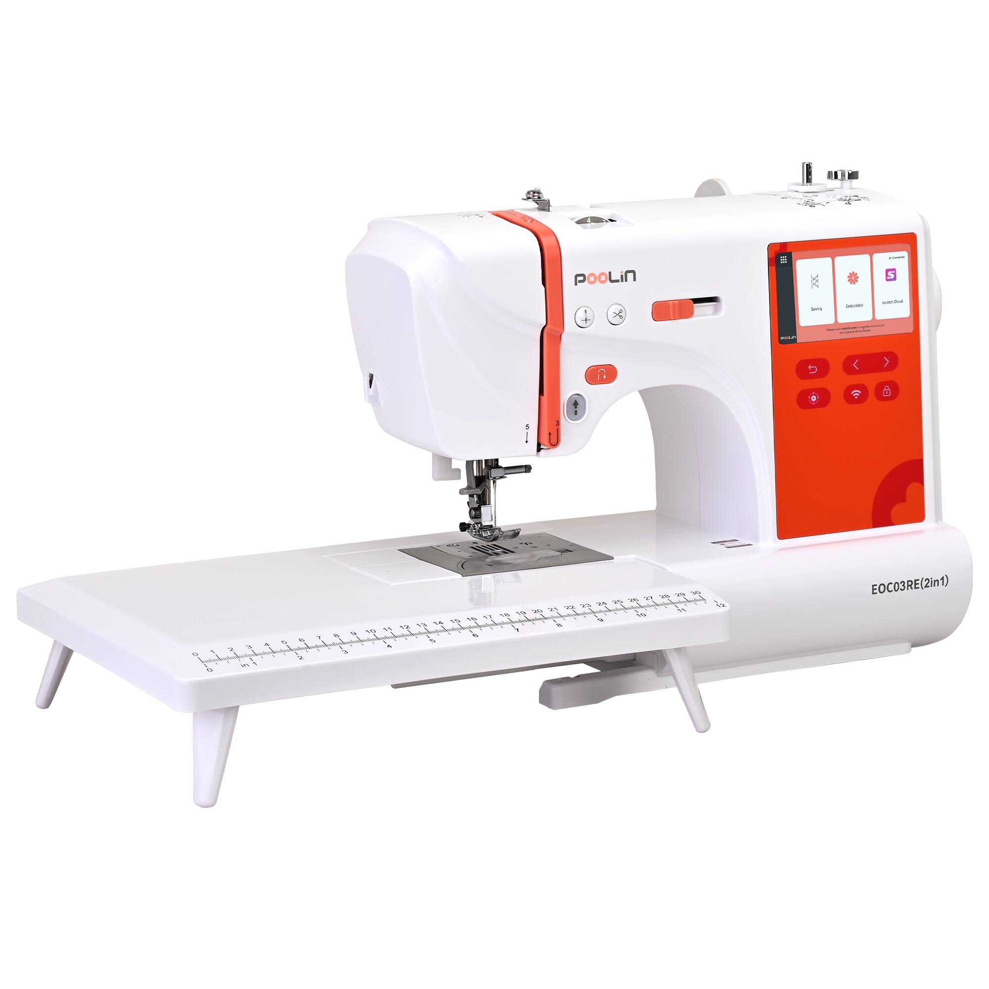 "Poolin - EOC03-RE(2in1) Computerized Sewing & Embroidery Machine 9.2x4"" Area, 4.3"" Touch Screen with Wifi & Starter kit" price history on PriceWatchPro