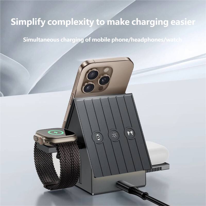Simplify complexity to make charging easier  
Simultaneous charging of mobile phone/headphones/watch