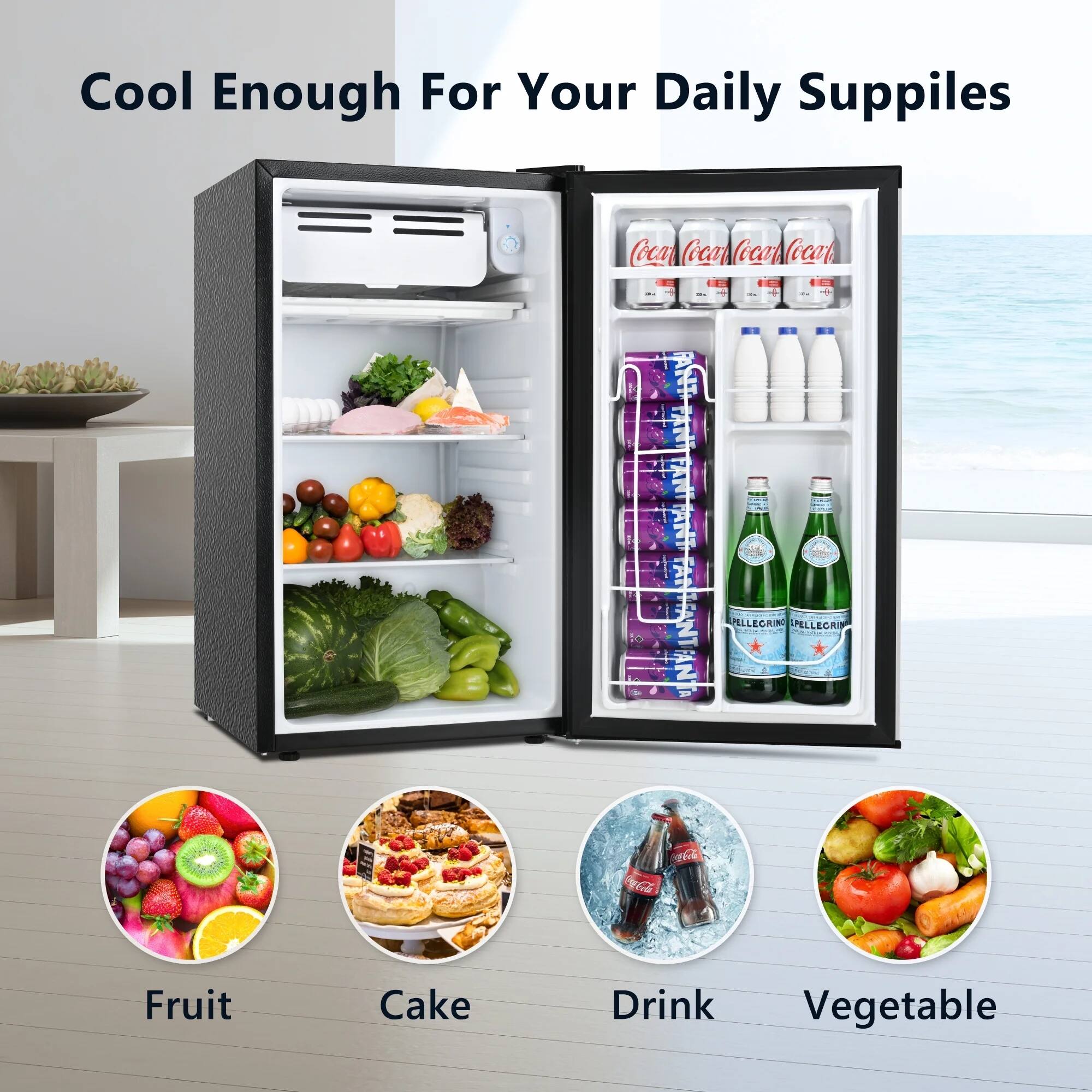 Cool Enough For Your Daily Supplies

Fruit  
Cake  
Drink  
Vegetable