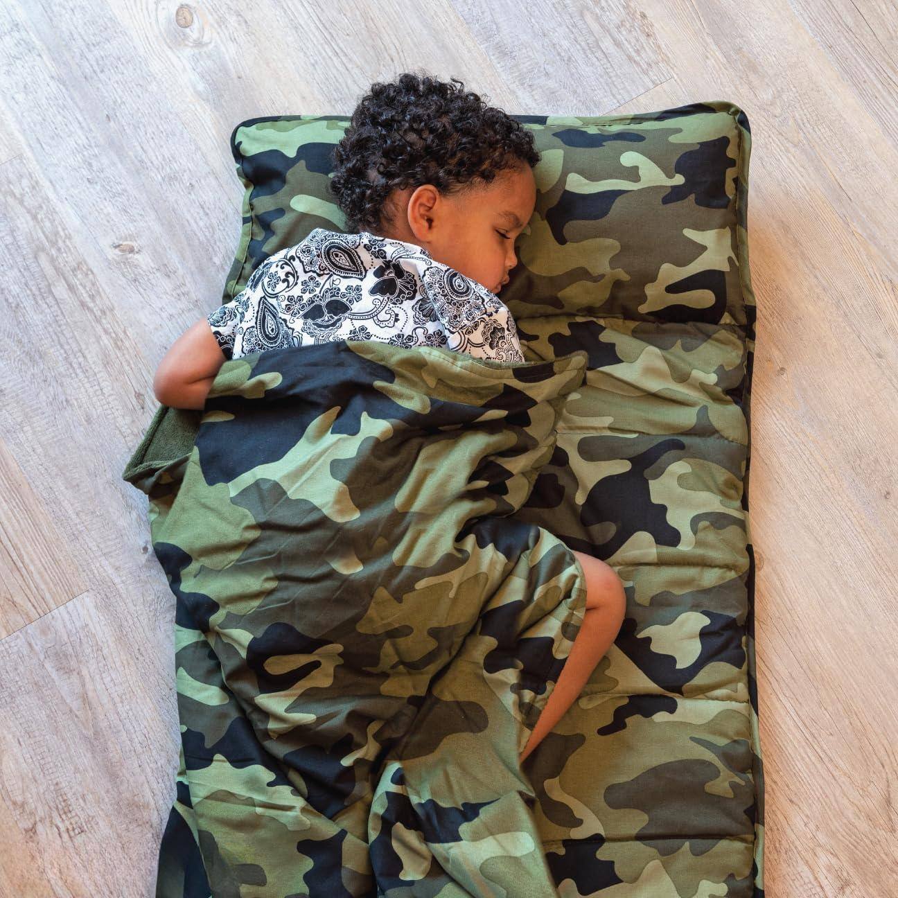 Alt View 5. Dapper Styles - All Over Print Nap Mat With Soft Blanket And Removable Pillow For Sleeping Bag Elementary Carry Handle - Sloth.