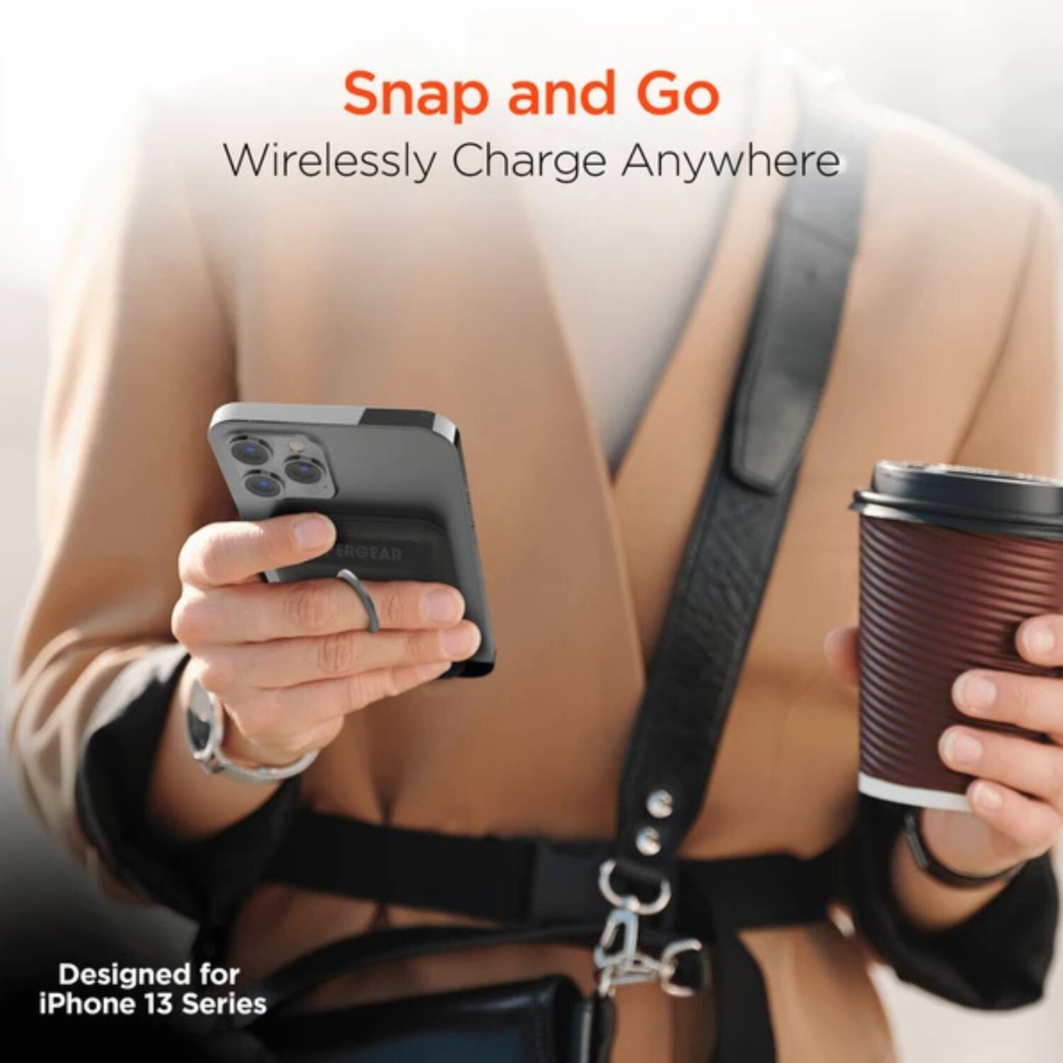 Back. Stock Preferred - 5000mAh Magnetic Wireless Power Bank.