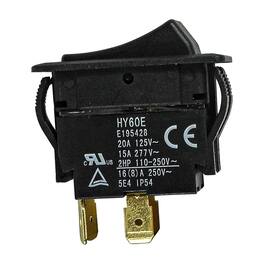 HQRP - On-Off Rocker Switch 4-Prong 20 A 125 V Replacement for KEDU HY60E Shopsmith Tools - Black
