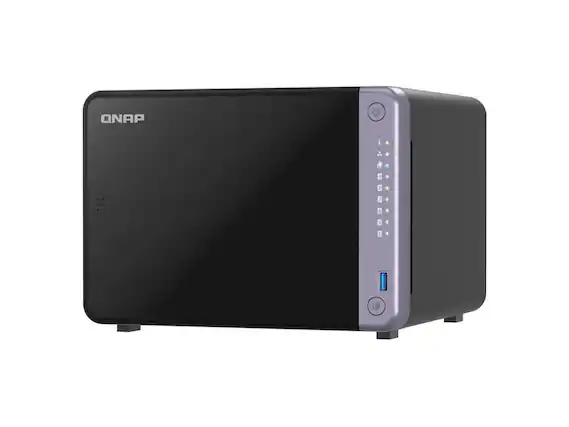 Front. QNAP - QNAP TS-632X 6-Bay NAS - ARM, 4GB RAM, 10GbE, PCIe (TS-632X-4G-US).