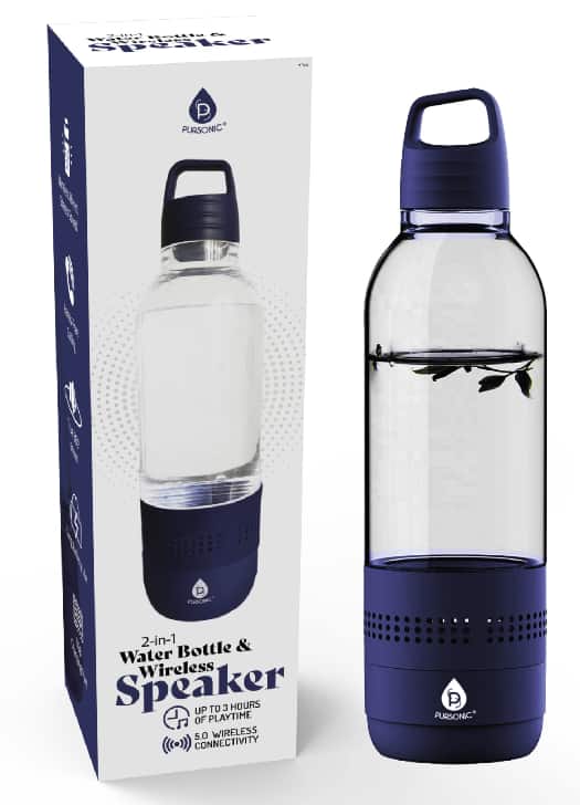 Pursonic - 2-in-1 Water Bottle with Built-In Wireless Speaker - Blue
