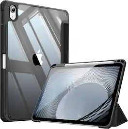 Fintie - Clear Case for iPad (A16) 11-inch 2025 and iPad 10th Gen 10.9 Inch 2022, Shockproof Cover with Transparent Back Shell - Black